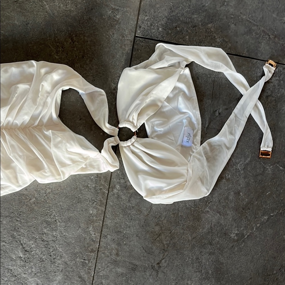 Oh Polly White Cut-Out Maxi Dress - Picture 3 of 5